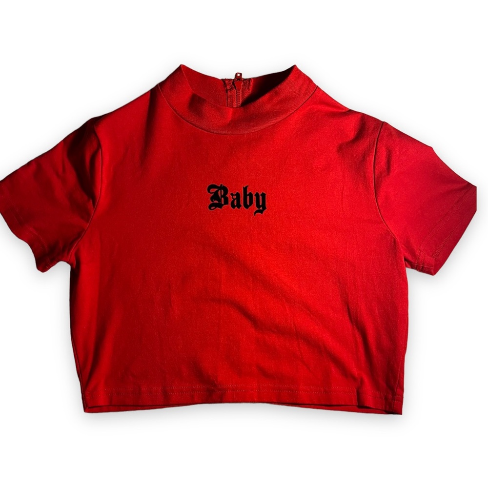 red crop top